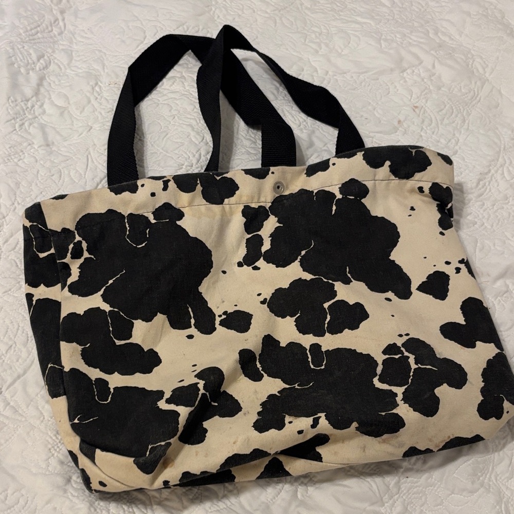 Stylish Black and Cream Tote Bag